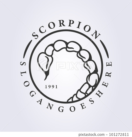 stinger of scorpion logo vector illustration design 101272811