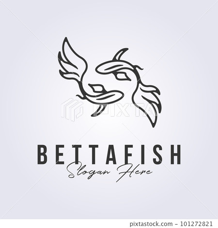 betta fish asian fish logo vector illustration design betta fish asian fish logo vector illustration design 101272821