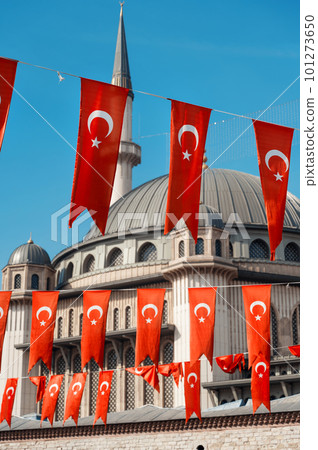 View of the Taksim Mosque in Istanbul, Turkey 101273650