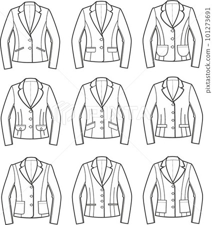 Set of womans business suit jackets. Set of womans business suit jackets. 101273691
