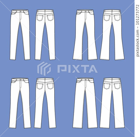 Womans jeans. Front and back. 101273772
