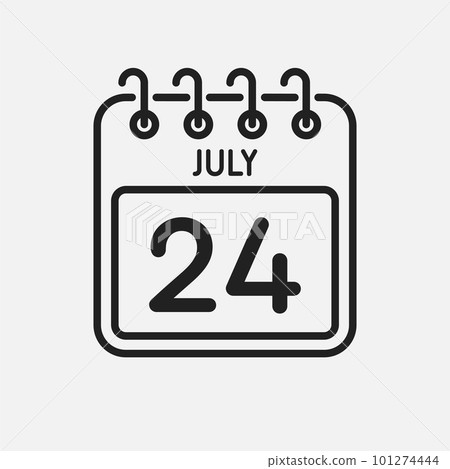 Icon page calendar day - 24 July 101274444
