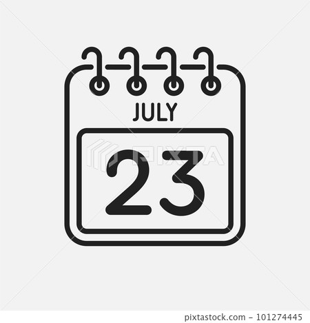 Icon page calendar day - 23 July 101274445