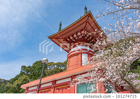 [No. 23 Fudasho] Spring Yakuoji Temple, Pilgrimage Tower [88 places in Shikoku] 101274715