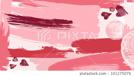 Brush stroke hand draw abstract background pink, red, brown palette colours. Vector stock illustration for presentation, invitation, social media spring and summer design. EPS10 Brush stroke hand draw abstract background pink, red, brown palette colours. Vector stock illustration for presentation, invitation, social media spring and summer design. EPS10 101275079