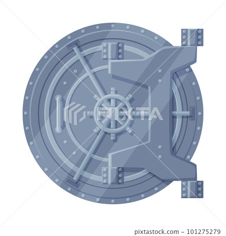 Closed Metal Safe or Strongbox for Securing Valuable Object Vector Illustration 101275279