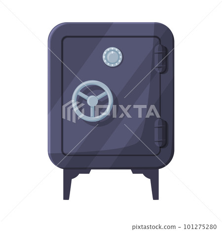 Closed Metal Safe or Strongbox for Securing Valuable Object Vector Illustration Closed Metal Safe or Strongbox for Securing Valuable Object Vector Illustration 101275280