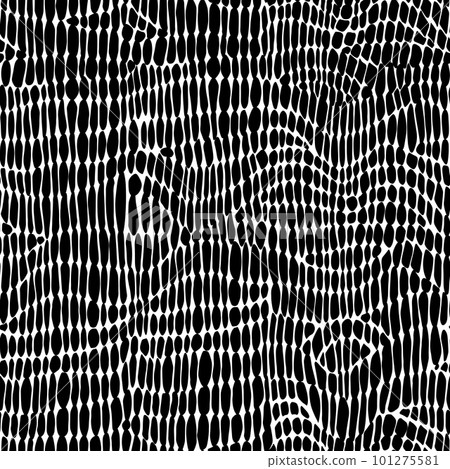 Abstract modern crocodile leather seamless pattern. Animals trendy background. Black and white decorative vector illustration for print, fabric, textile. Modern ornament of stylized alligator skin Abstract modern crocodile leather seamless pattern. Animals trendy background. Black and white decorative vector illustration for print, fabric, textile. Modern ornament of stylized alligator skin 101275581
