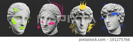 Greece modern face with contemporary element. Template design. Vector illustration 101275766