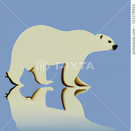 Polar bear walking on ice 101276924