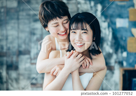 Beauty image of two young women 101277052