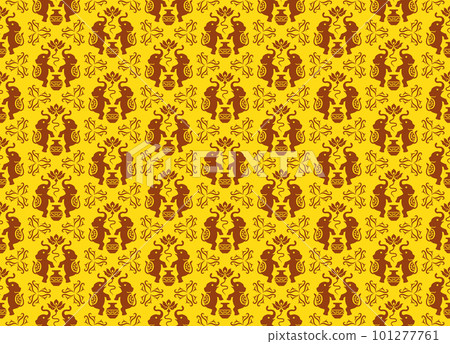 Asian pattern 19 (yellow) 101277761