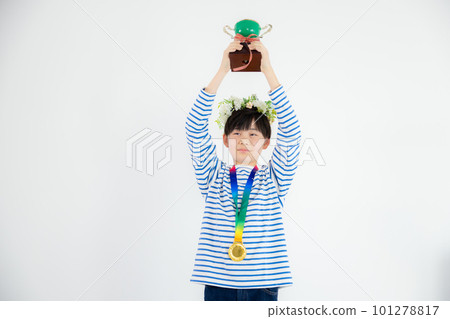 Medal winner cup commendation elementary school student 101278817