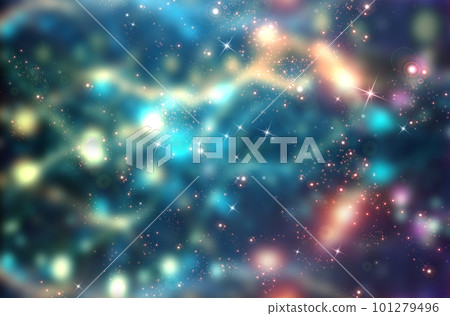 A virtual reality communication network floating in outer space 101279496