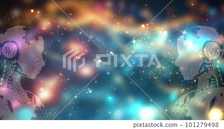 Optical space of communication network of artificial intelligence AI and virtual reality Optical space of communication network of artificial intelligence AI and virtual reality 101279498