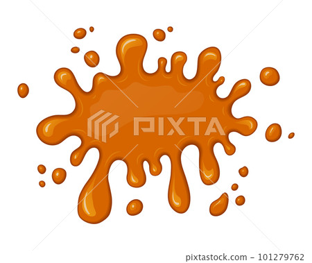 Vector splash of flowing caramel. 101279762