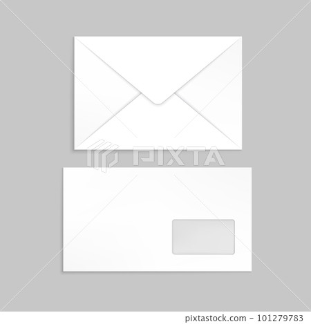 Two white envelopes for identy design. 101279783