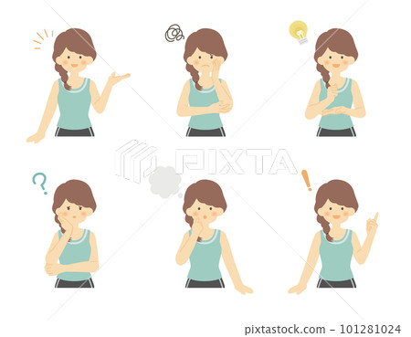 穿著健身房服裝的年輕女子擺出魚骨狀 穿著健身房服裝的年輕女子擺出魚骨狀 101281024