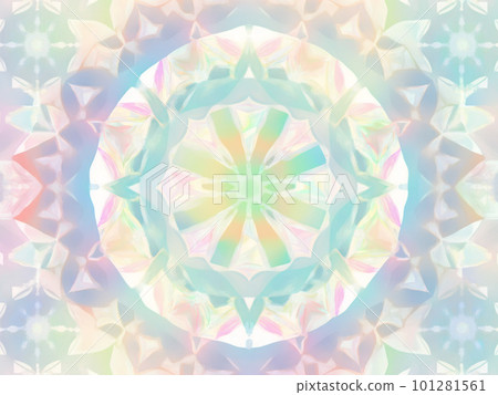 Illustration background material of a colorful geometric pattern like a kaleidoscope Illustration background material of a colorful geometric pattern like a kaleidoscope 101281561