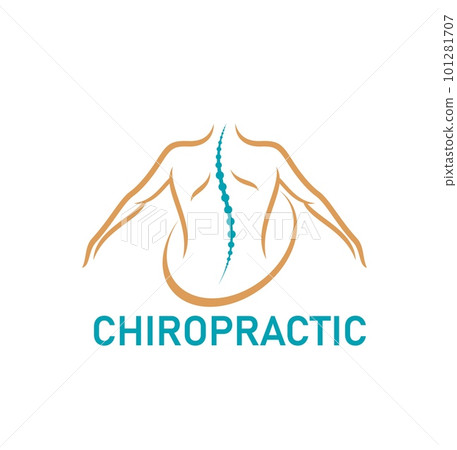 Physiotherapy, chiropractic massage icon. Physiotherapy clinic,  rehabilitation medical center or chiropractic massage doctor vector symbol.  Spine heal Stock Vector Image & Art - Alamy