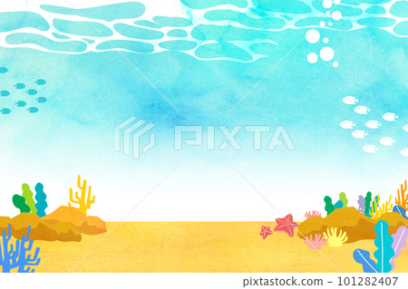 海底背景素材海洋生物 海底背景素材海洋生物 101282407