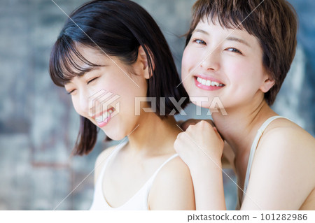 Beauty image of two young women Beauty image of two young women 101282986