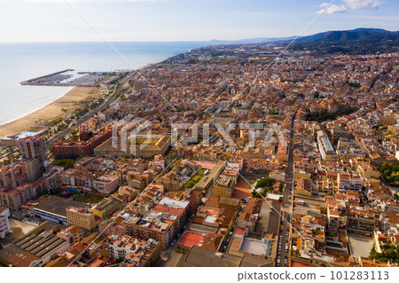Coastal Spanish town of Mataro 101283113