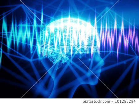 科技概念中抽像人形機器人的 3D 插圖複合光效 科技概念中抽像人形機器人的 3D 插圖複合光效 101285284