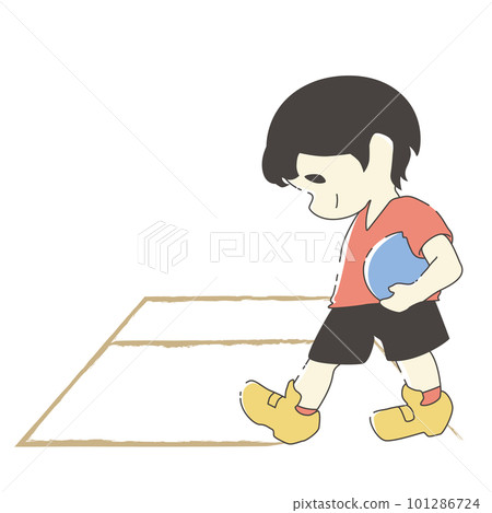 kid drawing dodgeball line kid drawing dodgeball line 101286724