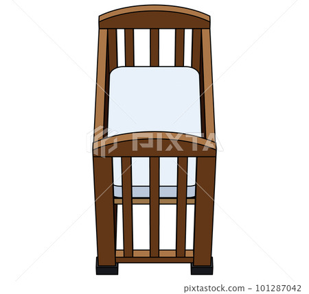 Illustration of a crib viewed diagonally from the side 101287042