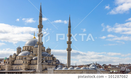Yeni Cami or New Mosque. Islamic minaret., New Mosque Yeni Cami view from Galata bridge, Istanbul, Turkey, .Ottoman mosque architecture, Eminonu, Galata Bridge, Sultan Ahmet old town, Istanbul, Yeni Cami or New Mosque. Islamic minaret., New Mosque Yeni Cami view from Galata bridge, Istanbul, Turkey, .Ottoman mosque architecture, Eminonu, Galata Bridge, Sultan Ahmet old town, Istanbul, 101287082