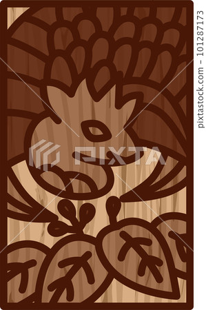 木雕風格迷你花札 101287173