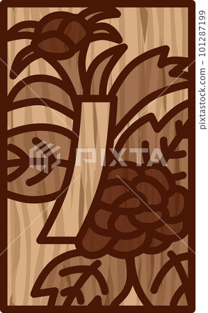 木雕式迷你花札水月牡丹短青六月牡丹短青 木雕式迷你花札水月牡丹短青六月牡丹短青 101287199