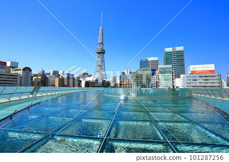 [Aichi Prefecture] Nagoya TV Tower (Oasis 21) in clear weather seen from a water spacecraft 101287256