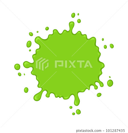 Green slime splash blot. Slime blot isolated on white background. Vector green abstract shape Green slime splash blot. Slime blot isolated on white background. Vector green abstract shape 101287435