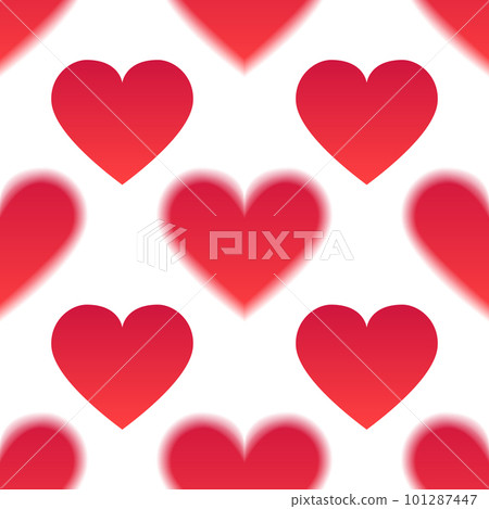 Romantic seamless pattern with red hearts. Love and romantic symbols. Vector illustration for background, wallpaper, banner or Valentine s Day greeting card. Romantic seamless pattern with red hearts. Love and romantic symbols. Vector illustration for background, wallpaper, banner or Valentine s Day greeting card. 101287447
