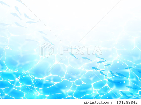 Background of fish and water surface Half gradation Lower half Background of fish and water surface Half gradation Lower half 101288842