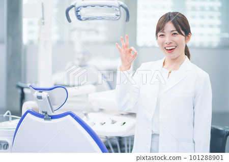 Portrait of smiling female dentist Portrait of smiling female dentist 101288901