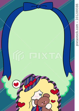 花式字母套裝文具插畫手繪垂直構圖童話故事 101289386