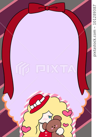 花式字母套裝文具插畫手繪垂直構圖童話故事 101289387