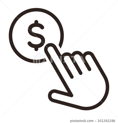 Pay Per Click Icon Concept, Pay Symbol Pay Per Click Icon Concept, Pay Symbol 101292286