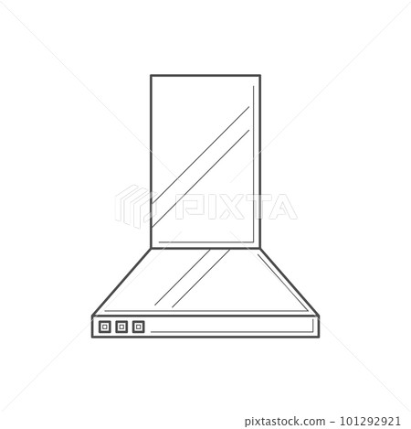 Kitchen hood isolated thin line icon. 101292921