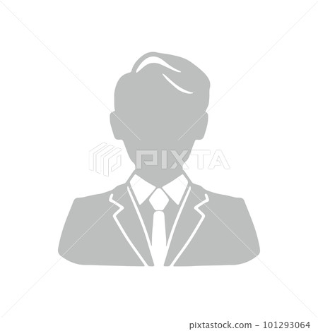 Middle-aged man silhouette illustration wearing a suit Middle-aged man silhouette illustration wearing a suit 101293064