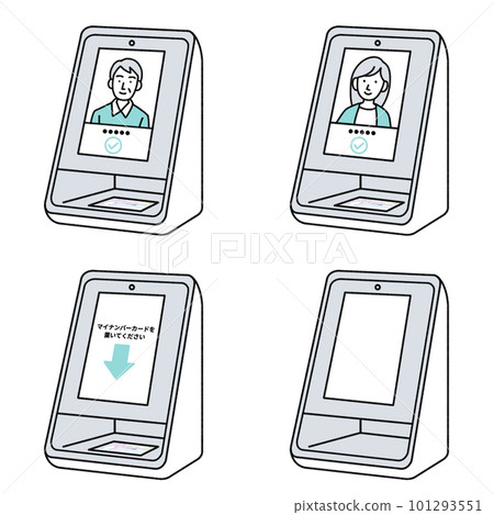 Illustration of a card reader with face authentication Minor reception 101293551