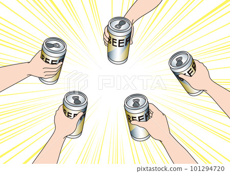 Cheers with canned beer 101294720