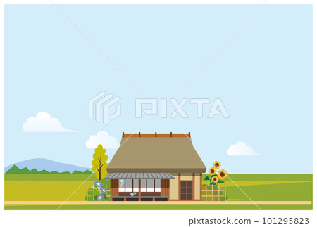 Summer in Japan Background of an old folk house in the countryside Summer in Japan Background of an old folk house in the countryside 101295823