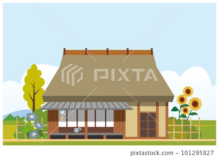 Summer in Japan Background of an old folk house in the countryside 101295827