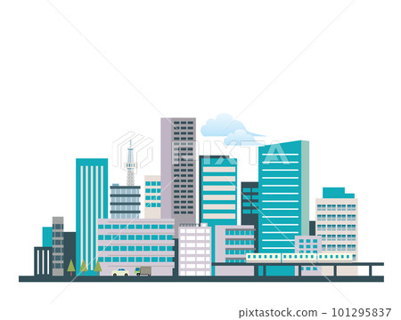 Illustration of a city in the heart of the city 101295837