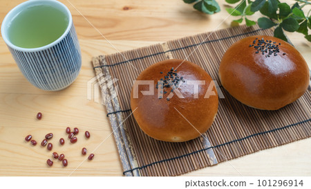 紅豆沙、綠茶和小豆 101296914