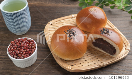 紅豆沙、綠茶和小豆 101296923